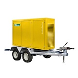 Резервный дизельный генератор МД ЭД-150-Т400-1РПМ29 в погодозащитном кожухе на шасси